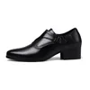 Chaussures habillées de haute qualité en cuir hommes talon britannique hommes ascenseur affaires fête de mariage mâle Oxford chaussures