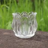 Tulip Flower Glass Candle Holder crystal glass wedding decoration 2.5 inch high and caliber C477