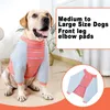 Dog Apparel Shirt Pullover Full Belly Coverage Anti-hair Loss Sunscreen Striped Cotton For Medium Large