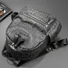 Fashion Mens Shoulder Bag Street Personlig tryckt handväska utomhus sport rese fritid läder ryggsäck stor vadderad läder dator ryggsäck 1919#