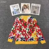 Luxus-Pullover mit langen Ärmeln für Damen im Buchstaben-G-Stil mit abstrakten Blumen, warm gestrickt, Designer-Spring-Herbstpullover, Pulloverjacke für Mädchen