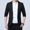 Men's Suits Men Spring Coat Slim Fit Business Style Suit With Single Button Closure Long Sleeve Mid Length Cardigan For Work