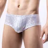 Cuecas masculinas boxers roupa interior brilhante strass montagem briefs cintura baixa u-convexo underpant sissy calcinha elegante boate