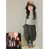 Pantalons enfants vêtements filles noir petite oreille coton pantalons hygiéniques couleur unie Leggings Harlan décontracté lanterne ample