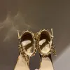 Sandaler Rhinestone Designer Dress Shoes Stiletto Heel Elegant Sandal 8cm Stiletto High Heel Crystal Gold Dress Shoes Silver Sules Women Summer Summer