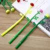 1pcs Rose Flower Gel Pens Silicone Black Ink School Writing Tools Home Decor Painting Drawing Pen Supply