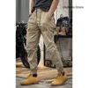 Pantaloni mimetici blu scuro Uomo Harem Y2k Pantaloni cargo militari tattici per uomo Techwear Pantaloni hip-hop da lavoro all'aperto di alta qualità 240119