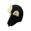 Berets Venda Gorro Ruso Chapéu Russo Mulheres Inverno Sólido Cashmere Quente Earflap Masculino Ao Ar Livre Ushanka Trapper Ski Bomber Pilot Men's