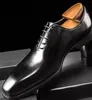 Oxfords Business Men Designer Designer Sukienka oryginalna skórzana moda swobodne mokasyny imprezowe buty ślubne okrągłe palce