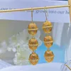 Hiphop Retro design lantern earrings heavy-duty three-dimensional winding metal ethnic style long hollow tassels earring Punk Jewelry