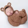 Born Style Costume Onesie Baby Po Cute Plush Bear Modeling Studio Props 240119