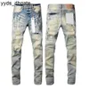 Jeans violet jeans slim ripped biker man sket skinny pantam créateur pile tendance mode marque vintage pant mens dm78