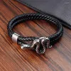 Charm Bracelets Special Design Chain Magnetic Buckle Genuine Leather Bracelet For Men Unisex Jewelry Accessories Birthday Party Gift