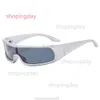 Sunglasses Fashion Punk Sports 2024 Luxury Designer Silver Mirror Y2k Sun Glasses Men Women Bat Rectangle 2000s Eyewear 0197AN