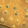 Strängar 1 Uppsättning LED Disco Ball String Light Mirror Party Decorative Hanging Patio