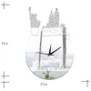 Horloges murales 3 D Déesse Horloge Quartz Miroir Décoré Salon TV Fond