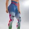 Leggings da donna Gilrs Denim Print Pantaloni da fitness sportivi per yoga a vita alta Pantaloni da donna taglie forti