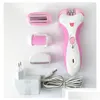 Foot Treatment Kemei 4 In 1 Electric Exfoliator Feet Dead Skin Removal Heel Cuticles Nail Grinding Tool Set Drop Delivery Health Beaut Dhk09