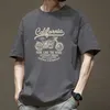 Womens Blouses Shirts Nieuwe Half Mouw Korte T-shirt Heren Zomer Mode Ronde Hals Graffiti Hong Kong Stijl Yq240120