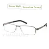 YIMARUILI Design sans vis alliage ultraléger rétro myopie et hypermétropie lunettes optiques lunettes de prescription cadre hommes LDBG1 240118