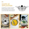 Double Boilers Stainless Steel Instant Noodle Pot Pots For Kitchen Ceramic Pan Cooking Cookware Chafing Dishes Korean Ramen Thicken