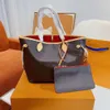 Evening Bags 2023designer luxury shopping bag 2pcs set handbag with wallet leather fashion new women's Luxury handbags A084