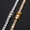 Collier chaîne de Tennis en argent Sterling rempli d'or 18 carats, bijoux fins, 3mm, Vvs Moissanite, diamant