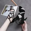 Sandals Women Open Toe Slippers Simple Design All Match Breathable 2024 Summer Fashion Trendy Comfy Thick High Heel