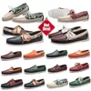 Hommes nouvelle marque chaussures modèle imprimé plat chaussures décontractées bureau d'affaires Oxfords en cuir véritable Designers boucle en métal daim mocassins baskets GAI 602