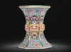 Vase Hexagonal doré en émail Qianlong, année de la dynastie Qing, Collection de porcelaine Antique 2109136942723