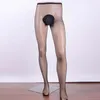 Calzini da uomo da uomo sexy collant a rete sissy gay vedere attraverso collant calze rigonfiamento intimo maschile leggings trasparenti