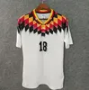 월드컵 90 92 94 98 88 독일 레트로 리트 바르 스키 발란 축구 저지 Klinsmann Rues Matthias 홈 셔츠 Kalkbrenner Bierhoff Vintage Classic Football Kids Kit