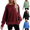 Damen-Kapuzenpullover, einfarbig, Damen-Sweatshirt, stilvolles, lichtechtes, waschbares Damen-Pullover-Oberteil mit