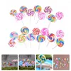 Trädgårdsdekorationer Simulering Lollipops Färgglada Lollipop Candy Decors harts mini Rainbow Bonsai Ornaments
