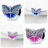 Nowy szterling Sier Murano Glass Beads Charms Biżuter