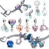 2022 New Sterling Sier Padlock & Key Dangle Charms Fit Original Bracelet Beads For Women Fine Diy Jewelry Gift