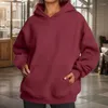 Damen-Kapuzenpullover, unabhängiges Design, raffinierter Kapuzenpullover, einfarbig, mit Taschen, lockerer Freizeitpullover, mehrfarbig, eingetroffen