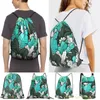 Shopping Bags Unisex Drawstring Green Jungle Leaves Women Backpacks Men Outdoor Travel Training Fitness Bag