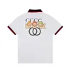 Italien Männer Polo Shirts Schlange Biene Stickerei Mode Casual High Street Kleidung Herren Hemd T-shirts Tops