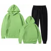 Survêtements pour hommes Hommes Ensembles Sweat à capuche Pantalon Deux pièces Casual Couleur Solide SweatSuit Mode Sportswear Marque Ensemble Survêtement Mâle P857