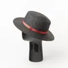 Berets 202406-HH5112 Sommer handgemachte schwarze Stroh klassische Fedoras Cap Männer Frauen Freizeit Panama Jazz Hut