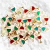 Charms 15st Fashion High Foot Wine Cup Eloy Emamel Pendant Colorf Charm Elegant DIY Halsband Armbandörhängen Keychain Drop Deliver DHBO5