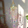 Crystal Wind Chimes Hängande fönsterprismor Suncatcher Rainbow Maker Ornament Glass Crystal Smycken Pendant Home Garden Decoration 240119