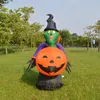 Hurtowa, dostosowana gigantyczna reklama na świeżym powietrzu Halloween Dekoracja nadmuchiwana dynia czarownicza ze światłem LED