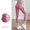 Lu- yoga short féminin coupé tenues Lady Sports dames exercice Fiess Wear Girls Running Leggings Gym Slim Fit Align Pants S-xxxl