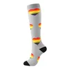 Men's Socks Compression Women Men Stockings Pattern Stripe Lattice Star Compress Running Sports Elastic Pressure 3pair/lot