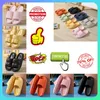 Chinelos Soft Sole Travesseiro Mulheres Dupla Fivela Plataforma Espessa Nuvem Slides Sandálias Anti Slip Wear - Verão Slip Flip Flops Sandálias de Luxo Flat Slipper