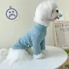 Vêtements pour chiens bandes manteau polaire vêtements longue peluche bleu costumes pour animaux de compagnie chiot chaton gilet veste d'hiver Yorks petits chiens