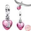 Sparkling Levelled Heart Charm Sterling New 2024 Fit Andora Bracelet Sier Original Charms For Jewelry Making