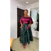 Ethnic Clothing 2 Pieces Sets Women Top And Print Skirts Outfits Loose Casual Matching Set African Suits